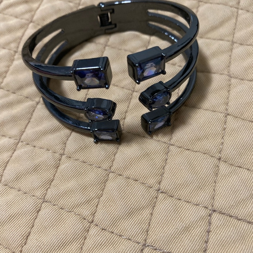 WHBM Black and Blue Women's Cuff Bracelet